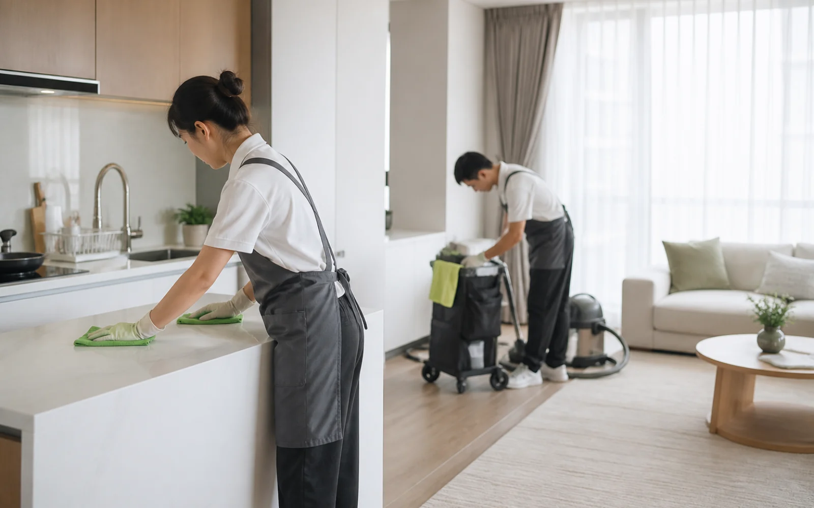 专业清洁服务现场规划素材