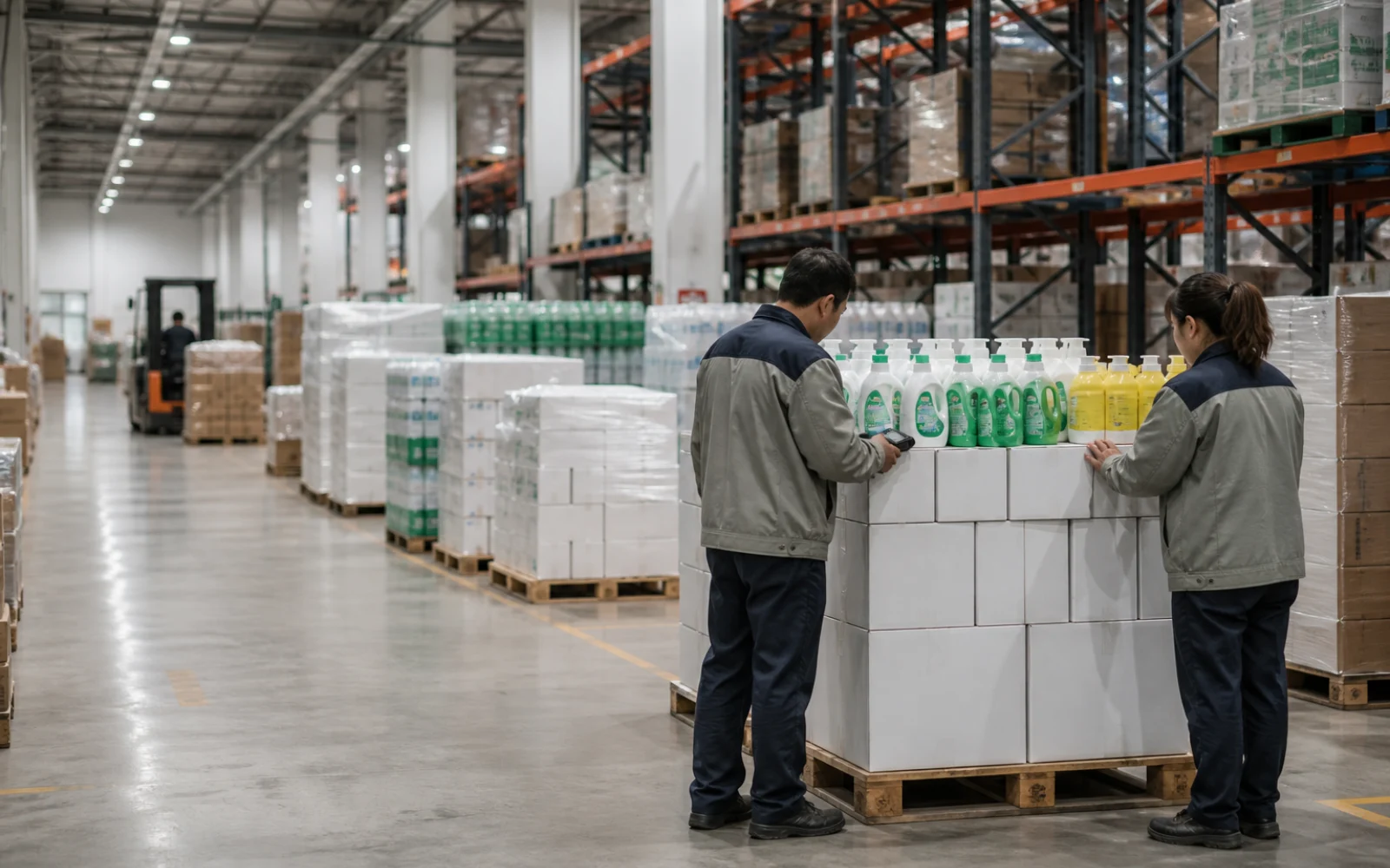 清洁产品仓储履约现场规划素材